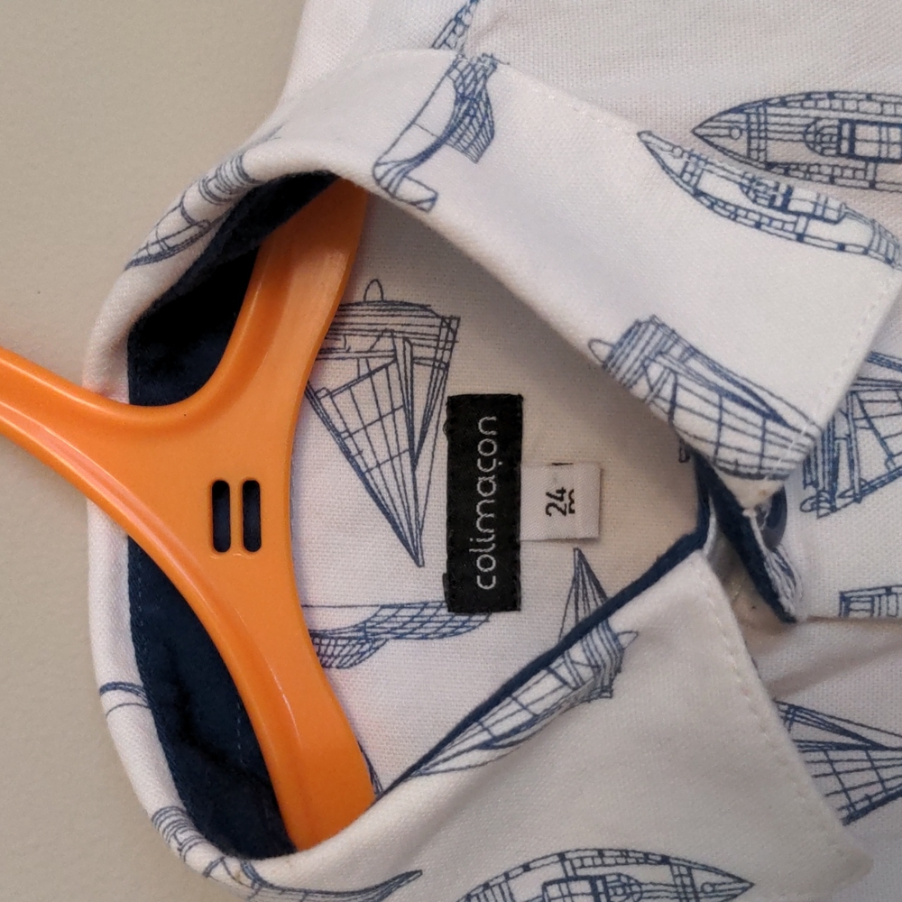 Collared button t-shirt for toddler - Picture 2 of 3